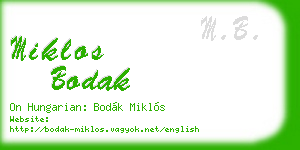 miklos bodak business card